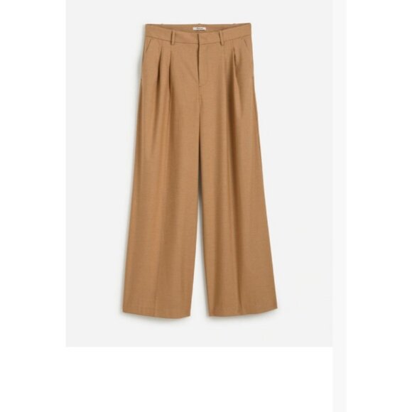 Madewell Pants - Madewell $128 Harlow Superwide-Leg Trouser Brushed Twill Neutral Size 2 NT345